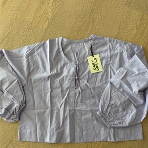 Daily Drills Lavender Tie-Front Top